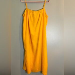 A NEW DAY Women's Easy Linen Blend Strappy Dress, Orange SZ/XXL NWT